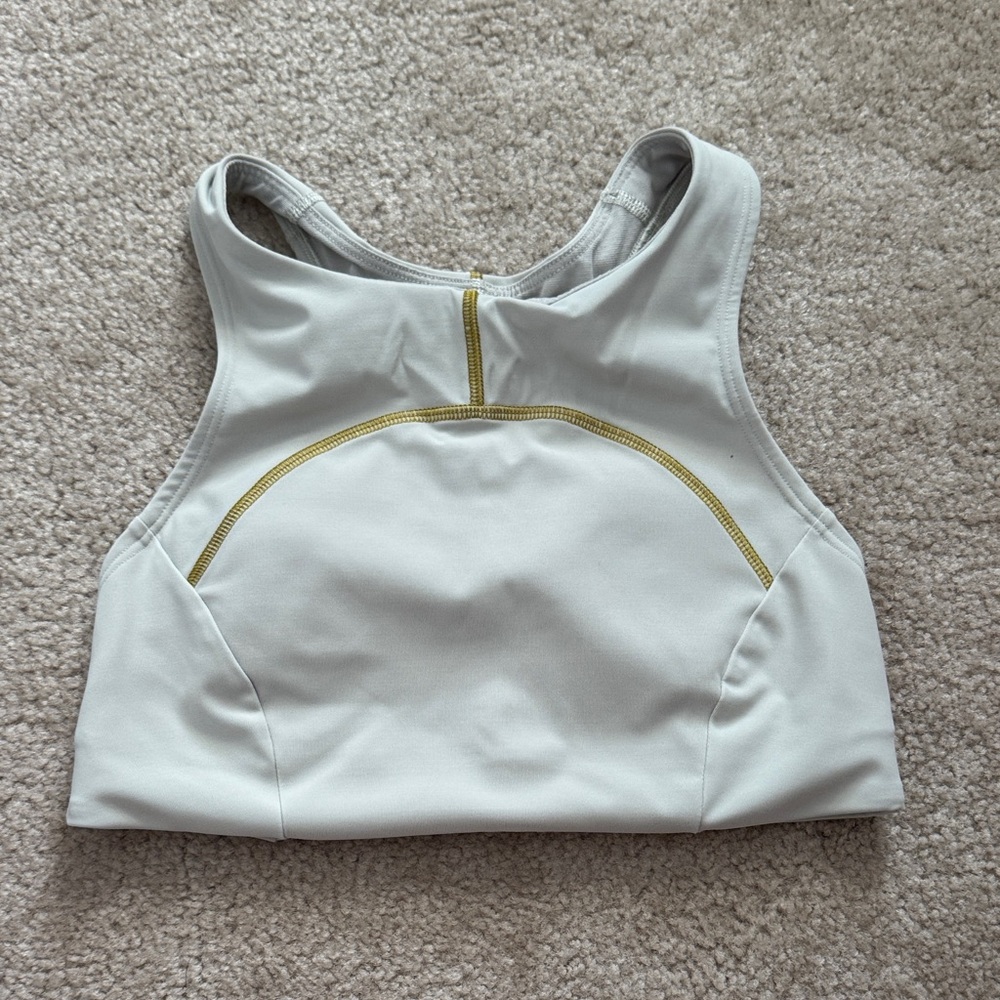 lululemon athletica White Sports Bra with Gold Accents
